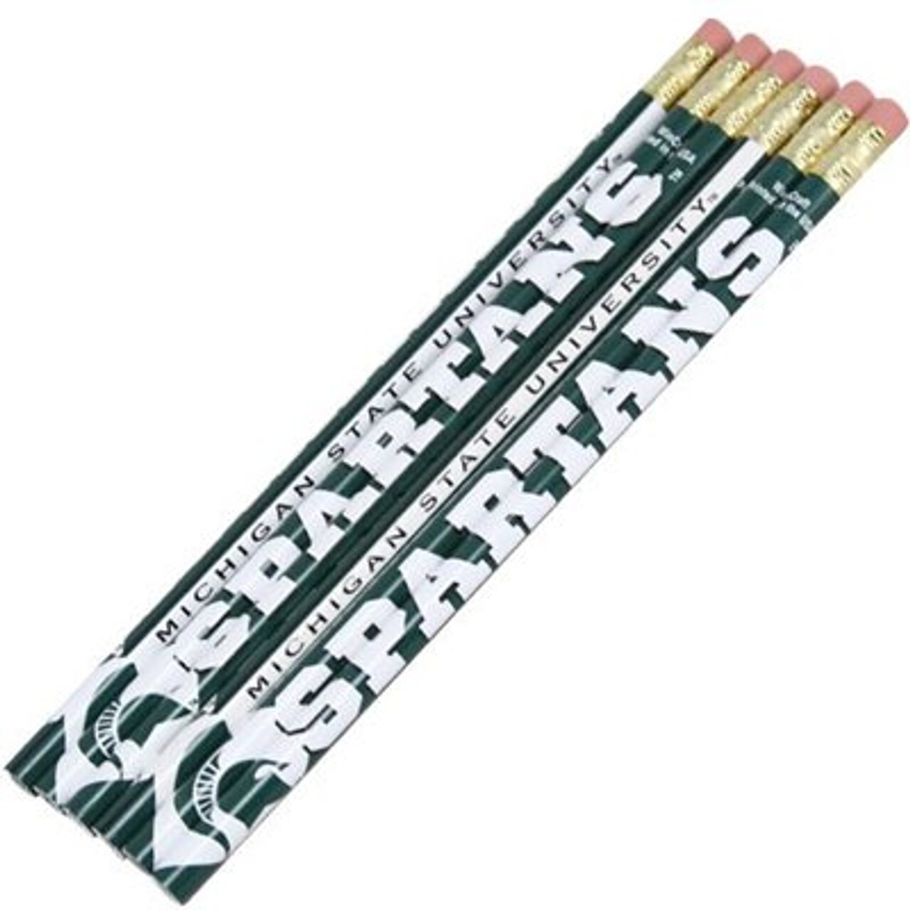 WinCraft NCAA Michigan State Spartans Pencil (6 Pack), Team Color, One Size